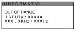 SONY SDMHX95 - Se surgir "OUT OF RANGE" no ecran - 1