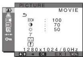 SONY SDMHX95 - ■ Menu PICTURE - 1