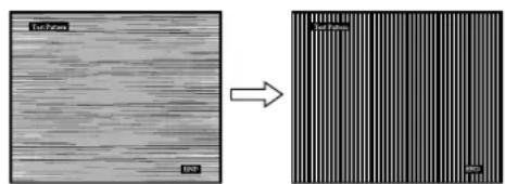 SONY SDMHX95 - Press the / buttons until the horizontal stripes are at a minimum. - 1