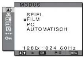 SONY SDMHX95 - Wahlen Sie mit den Tasten ↓/↑ die Option „FILM" und drücken Sie die Taste OK. - 1