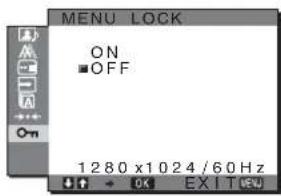 SONY SDMHX95 - Menu MENU LOCK - 1