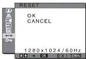 SONY SDMHX95 - Menu  RESET (repor na predefinição) - 1