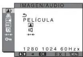SONY SDMHX95 - Menu IMAGEN/AUDIO - 1