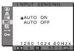 SONY SDMHX95 - - Menu INPUT SENSING ON/OFF - 1