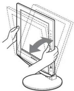 SONY SDMHX95 - Pak beiden zijden van het LCD-schem vast en stel de gewenste hoek in. - 1