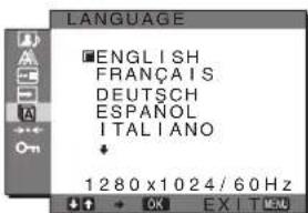 SONY SDMHX95 - LANGUAGE nabídka - 1