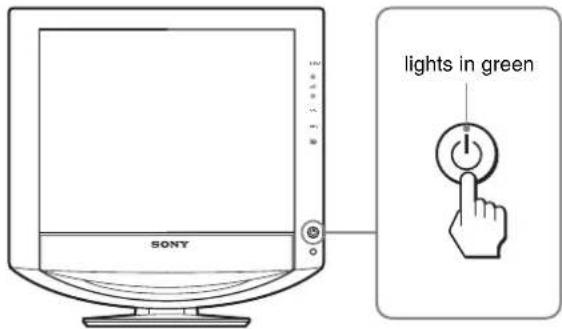 SONY SDMHX95 - Setup 5:Turn on the monitor and computer - 1