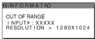 SONY SDMHX95 - Se surgir "OUT OF RANGE" no ecran - 2