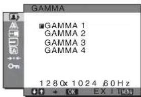 SONY SDMHX95 - Réglagedu GAMMA - 1