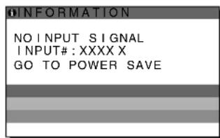 SONY SDMHX95 - Ha a „NO INPUT SIGNAL" üzenet jelenik meg a képernyón - 1