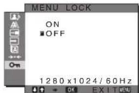 SONY SDMHX95 - Menu MENU LOCK - 1