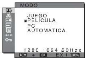 SONY SDMHX95 - Pulse el botón ↓/↑ para seleccionar “PELICULA” y, a continuación, pulse el botón OK. - 1