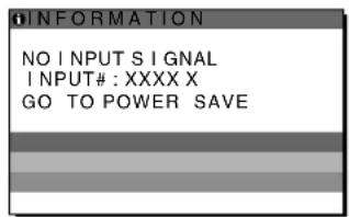 SONY SDMHX95 - Se surgir "NO INPUT SIGNAL" no ecra - 1