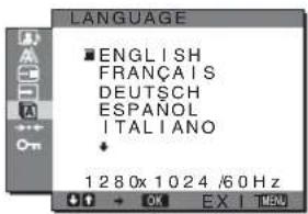 SONY SDMHX95 - Menu LANGUAGE - 1
