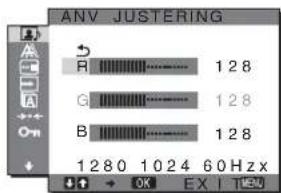 SONY SDMHX95 - Valj "JUSTERA" genom att trycka pa / -knapparna,tryck sedan pa OK-knappen. - 1