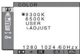 SONY SDMHX95 - Press the / buttons to select "CONTRAST" and press the OK button. - 2