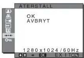 SONY SDMHX95 - ATERSTÄLL-meny (for att aterställa till den ursprungliga installingen) - 1