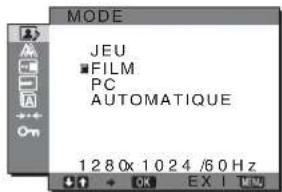 SONY SDMHX95 - Appuyez sur les touches ↓ /↑ pour sélectionner « FILM», puis appuyez sur la touche OK. - 1