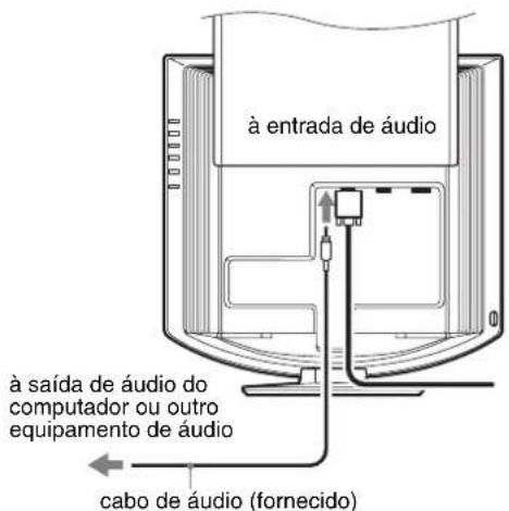 SONY SDMHX95 - Ligue o cabo de audio fornecido à tomada de entrada de AUDIO correspondente do monitor. - 1