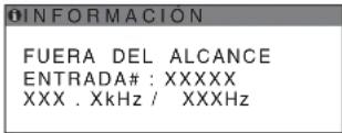 SONY SDMHX95 - Si "xxx.x kHz / xxx Hz" aparece en pantalla - 1