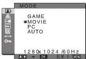 SONY SDMHX95 - PICTURE/AUDIO nabídka - 1