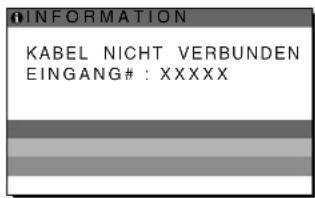 SONY SDMHX95 - Wenn „KABEL NICT VERBUNDEN“ auf dem Bildschirm erscheint - 1
