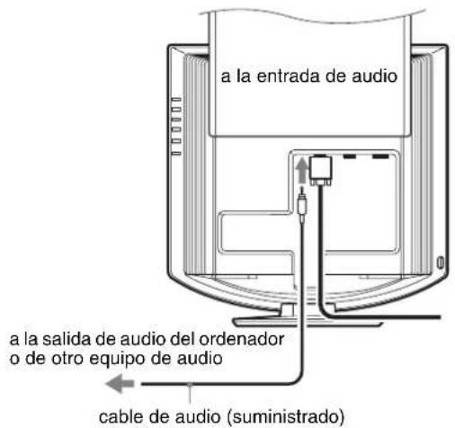 SONY SDMHX95 - Conecte el cable de audio suministrado a la toma de entrada de audio correspondiente del monitor. - 1