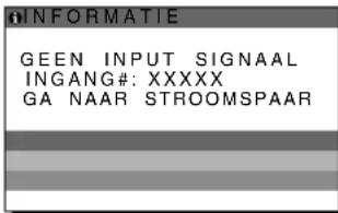 SONY SDMHX95 - Als "GEEN INPUT SIGNAL" verschijnt op het scherm - 1