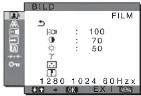 SONY SDMHX95 - ■ Menu BILD - 1