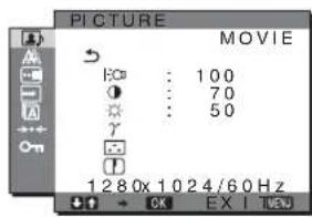 SONY SDMHX95 - ■ Menu PICTURE - 1