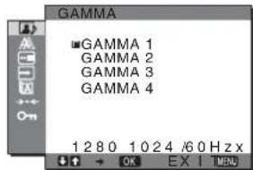 SONY SDMHX95 - Ajuste del valor GAMMA - 1