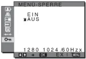 SONY SDMHX95 - Menuo MENU-SPERRE - 1