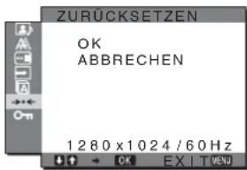 SONY SDMHX95 - · · · Menu ZURUCKSETZEN (zurücksetzen auf die Standardeinstellungen) - 1