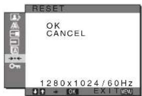 SONY SDMHX95 - Menu RESET (przywracanie wartosci domyslnych ustawien) - 1