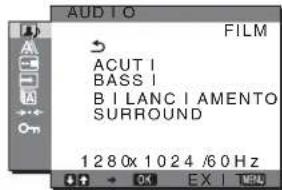 SONY SDMHX95 - ■ Menu AUDIO - 1