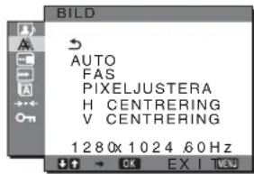 SONY SDMHX95 - Menyn BILD (endast for analoga RGB-signaler) - 1