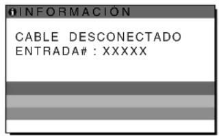 SONY SDMHX95 - Si "CABLE DESCONECTADO" aparece en pantalla - 1