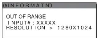SONY SDMHX95 - If "RESOLUTION >1280× 1024 " is displayed - 1