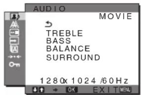 SONY SDMHX95 - ■ AUDIO menu - 1