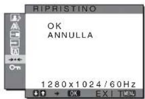 SONY SDMHX95 - · · · Menu RIPristINO (per ripristinare le impostazioni sui valori predefiniti) - 1