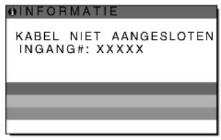SONY SDMHX95 - Als "KABEL NIET AANGESLOTEN" verschijnt op het scherm - 1