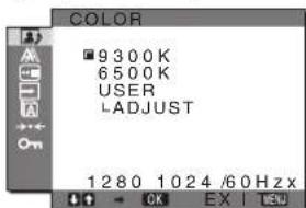 SONY SDMHX95 - Nastaveni COLOR - 1