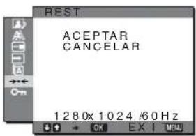 SONY SDMHX95 - Menu REST (restablece los valores por defecto) - 1