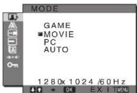 SONY SDMHX95 - MODE menu - 1