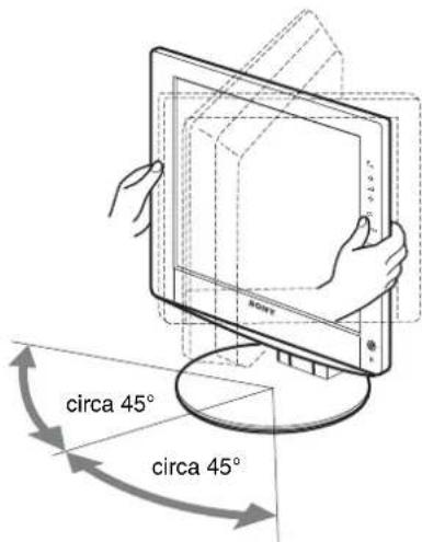 SONY SDMHX95 - Afferrare il pannello LCD dai lati, quando regolare l'angolazione dello schermo. - 3