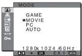SONY SDMHX95 - Press the / button to select "MOVIE" and press the OK button. - 1