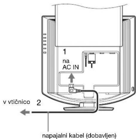 SONY SDMHX95 - Nastavitev 3:Priključite napajalni kabel - 1