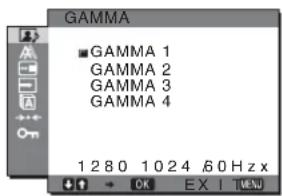 SONY SDMHX75 - Настройка параметра GAMMA γ - 1