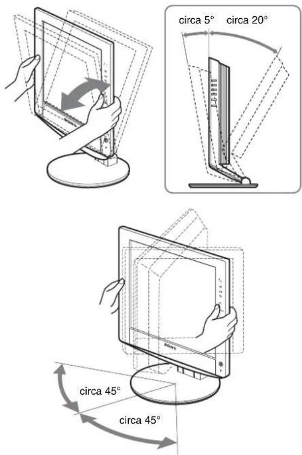 SONY SDMHX75 - Afferrare il pannello LCD dai lati, quindi regolare l'angolazione dello schermo. - 1