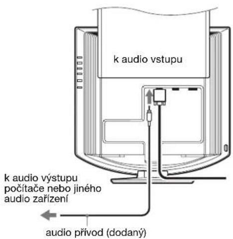 SONY SDMHX75 - Připoj dodávanou audio šňůru k odpovídajícímu vstupnímu audio konektoru monitoru. - 1